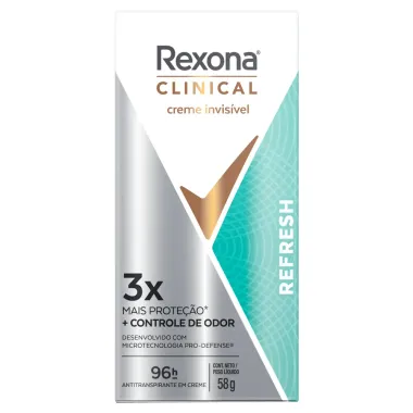 Desodorante Antitranspirante Rexona Clinical Creme Refresh 58g