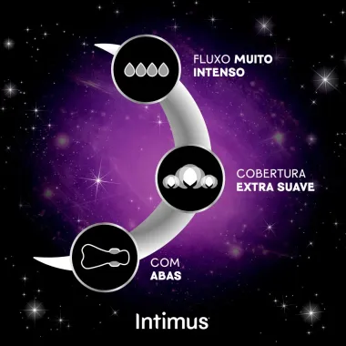 Absorvente Intimus Toda Tranquila Noite Suave com Abas Extra Longo 8 Unidades