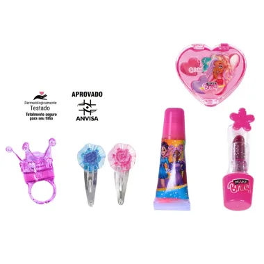 Kit de Maquiagem Make Brinq Necessaire