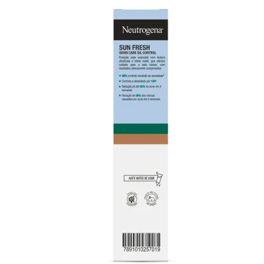 Protetor Solar Facial Neutrogena Sun Fresh Derm Care FPS80 Cor 3.0 Oil Control 40ml