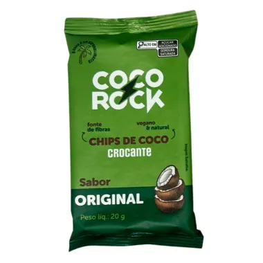 Chips de Coco Crocante Coco Rock Sabor Original 20g