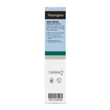 Protetor Solar Facial Neutrogena Sun Fresh Derm Care FPS 80 Oil Control Sem Cor 40ml