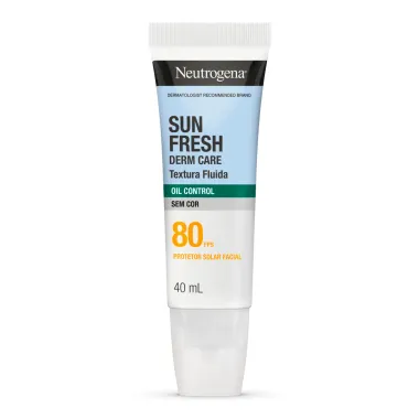 Protetor Solar Facial Neutrogena Sun Fresh Derm Care FPS 80 Oil Control Sem Cor 40ml