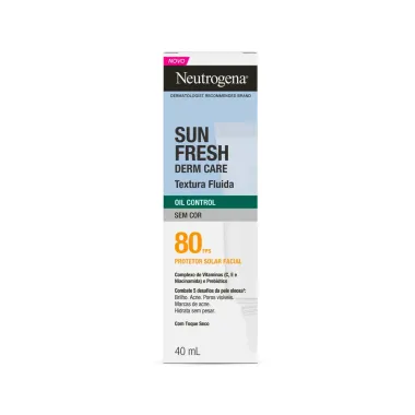 Protetor Solar Facial Neutrogena Sun Fresh Derm Care FPS 80 Oil Control Sem Cor 40ml