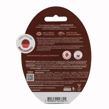 Multi Balm Vult 2 em 1 Boca & Olhos  Brigadeiro 6,5g