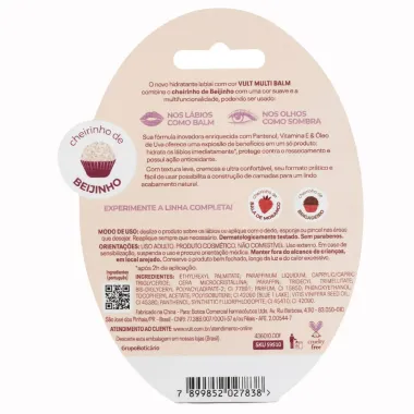 Multi Balm Vult 2 em 1 Boca & Olhos Beijinho 6,5g