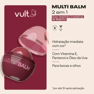 Multi Balm Vult 2 em 1 Boca & Olhos Beijinho 6,5g