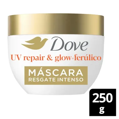 Máscara Dove UV Repair e Glow Ferúlico Expert em Danos 10 em 1 Resgate Intenso 250g
