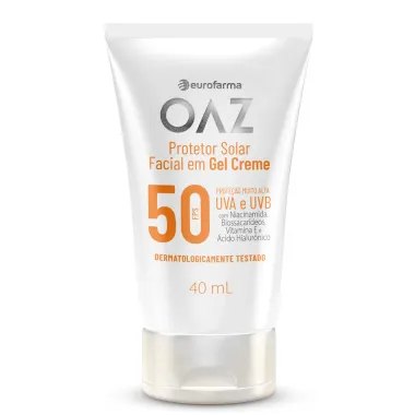 Protetor Solar Facial OAZ Eurofarma FPS 50 Gel Creme 40ml