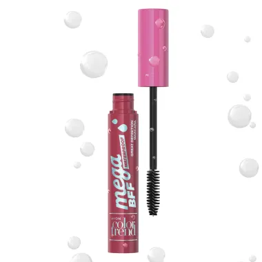 Máscara de Cílios Avon Color Trend Mega BFF Waterproof À prova D'Água Volume Perfeito 7g