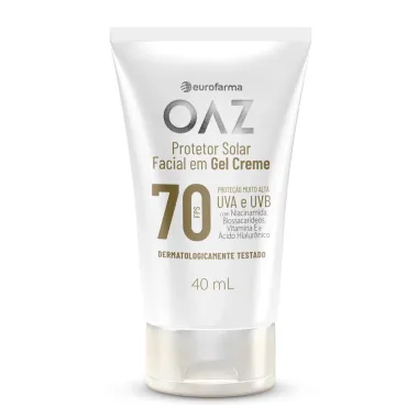 Protetor Solar Facial OAZ Eurofarma FPS 70 Gel Creme 40ml