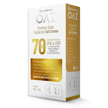 Protetor Solar Facial OAZ Eurofarma FPS 70 Gel Creme 40ml