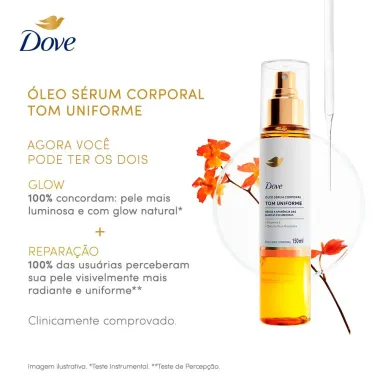 Óleo Sérum Corporal Dove Tom Uniforme Spray 150ml