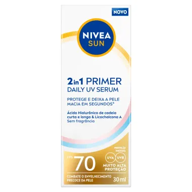 Primer Nivea Sun Daily UV Sérum 2 em 1  FPS 70 Sem Perfume 30ml