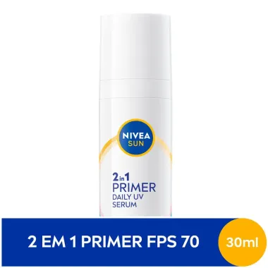 Primer Nivea Sun Daily UV S&eacute;rum 2 em 1  FPS 70 Sem Perfume 30ml