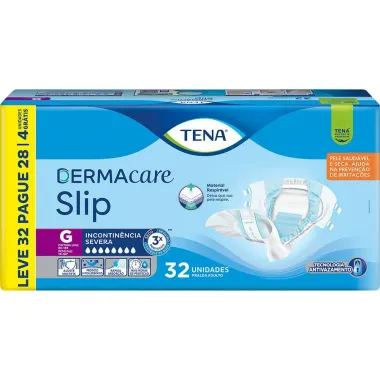 Fralda Geriátrica Tena Slip DermaCare G Leve 32 Pague 28 unidades