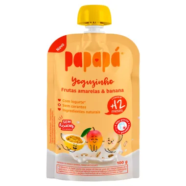 Yoguzinho Papapá Papinha Sabor Frutas Amarelas e Banana a Partir de 12 Meses 100g