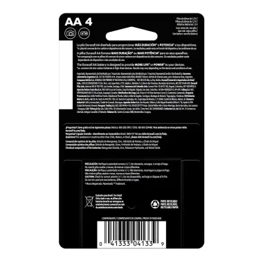 Pilhas Duracell Optimum AA Alcalinas com 4 Unidades