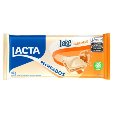 Chocolate Lacta Laka Branco Recheado Caramelo 104g