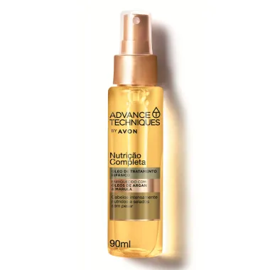 Óleo de Tratamento Bifásico Advance Techniques Avon Nutrição Completa com Óleo de Arga e Marula 90ml