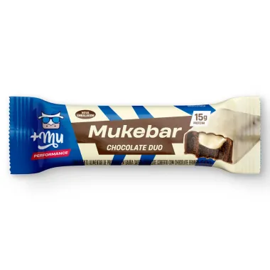 Barra de Proteína Mais Mu Mukebar Chocolate Duo com 15g de Proteína 60g