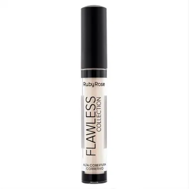 Corretivo Líquido Ruby Rose Flawless Collection Alta Cobertura Cor Bege 3 4ml