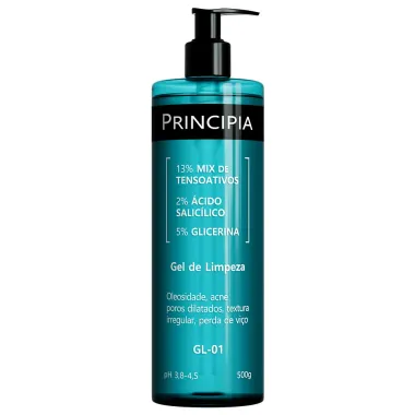 Gel de Limpeza Principia GL-01 Mix de Tensoativos Ácido Salicílico e Glicerina 500g