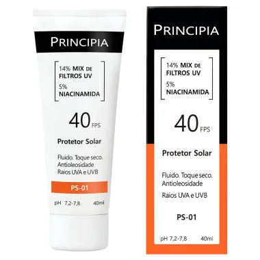 Protetor Solar Principia FPS 40 Antioleosidade Fluido PS 01 40ml