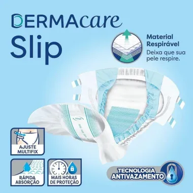 Fralda Geri&aacute;trica Tena Slip DermaCare EG Leve 24 Pague 21 unidades