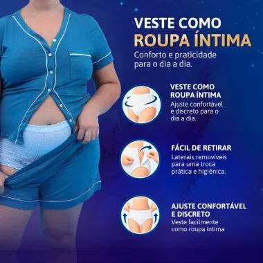 Roupa &Iacute;ntima Tena Pants Noturna Tamanho P/M Leve 32 Pague 28 Unidades e Ganhe 4 Unidades