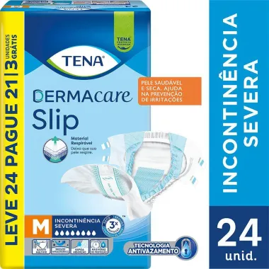 Fralda Geri&aacute;trica Tena Slip DermaCare G Leve 32 Pague 28 Unidades