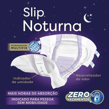 Fralda Tena Slip Noturna Tamanho G Leve 24 Pague 21 e Ganhe 3 Unidades