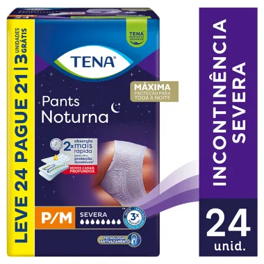 Roupa Íntima Tena Pants Noturna Tamanho P/M Leve 24 Pague 21 Unidades Descartáveis