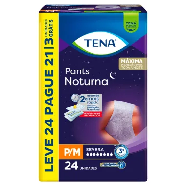 Roupa Íntima Tena Pants Noturna Tamanho P/M Leve 24 Pague 21 Unidades Descartáveis