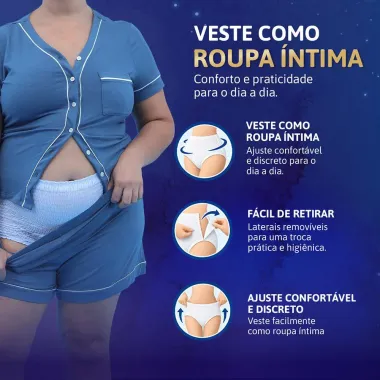 Roupa &Iacute;ntima Tena Pants Noturna Tamanho G/EG Leve 24 Pague 21 Unidades Descart&aacute;veis