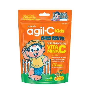 Agil-C Kids Chico Bento Sabor Laranja com 25 Gomas