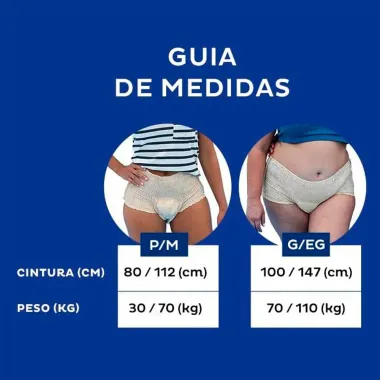 Roupa Íntima Tena Pants Mulher Tamanho G/EG Nude 16 Unidades Descartáveis