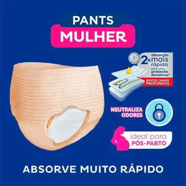 Roupa Íntima Tena Pants Mulher Tamanho G/EG Nude 16 Unidades Descartáveis