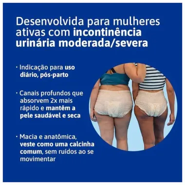 Roupa Íntima Tena Pants Mulher Tamanho G/EG Nude 16 Unidades Descartáveis