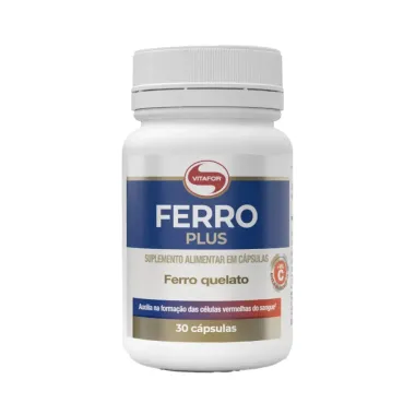 Ferro Plus Vitafor Quelato com 30 Cápsulas