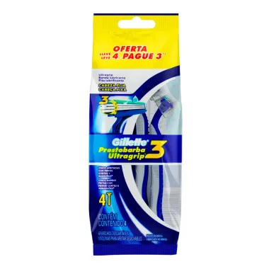 Aparelho de Barbear Gillette Prestobarba 3 Ultragrip Leve 4 Pague 3
