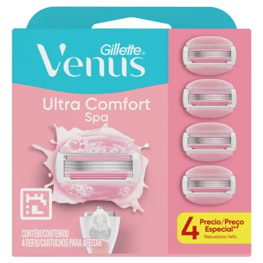 Carga Venus Gillette Ultra Comfort Spa Refil 4 Unidades