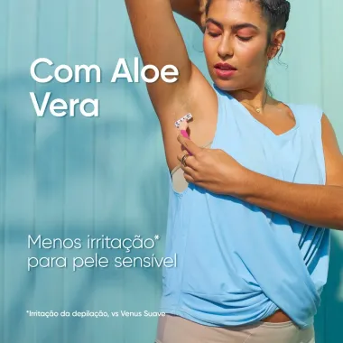 Aparelhos para Depilar Gillette Venus Suave Sensitive 4 Unidades e Aparelho Venus &Iacute;ntima 2 Unidades Descart&aacute;veis