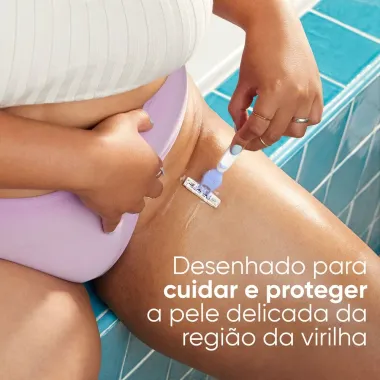Aparelhos para Depilar Gillette Venus Suave Sensitive 4 Unidades e Aparelho Venus &Iacute;ntima 2 Unidades Descart&aacute;veis