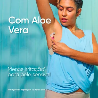 Aparelhos para Depilar Gillette Venus Suave Sensitive 4 Unidades e Aparelho Venus &Iacute;ntima 2 Unidades Descart&aacute;veis