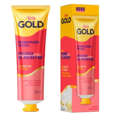 Recarga de Queratina Niely Gold Reconstrução Potente 80ml