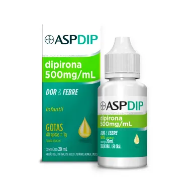 AspDip 500mg/ml Infantil Sabor Abacaxi Gotas 20ml