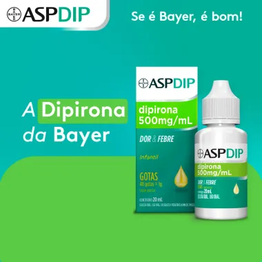 AspDip 500mg/ml Infantil Sabor Abacaxi Gotas 20ml