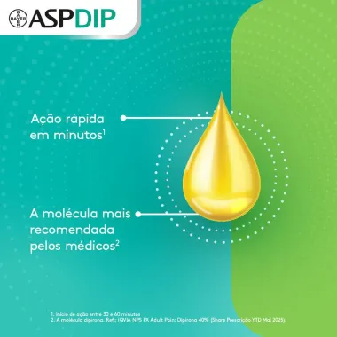 AspDip 500mg/ml Infantil Sabor Abacaxi Gotas 20ml