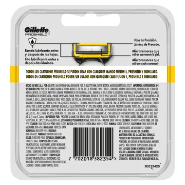 Carga para Aparelho de Barbear Gillette Proshield com 4 Unidades